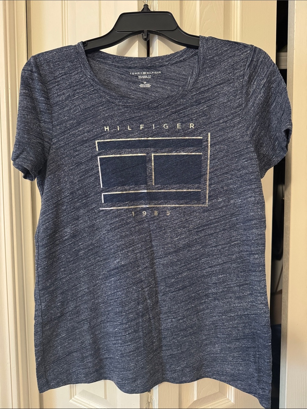 Tommy Hilfiger Heather Navy Graphic Logo Tee